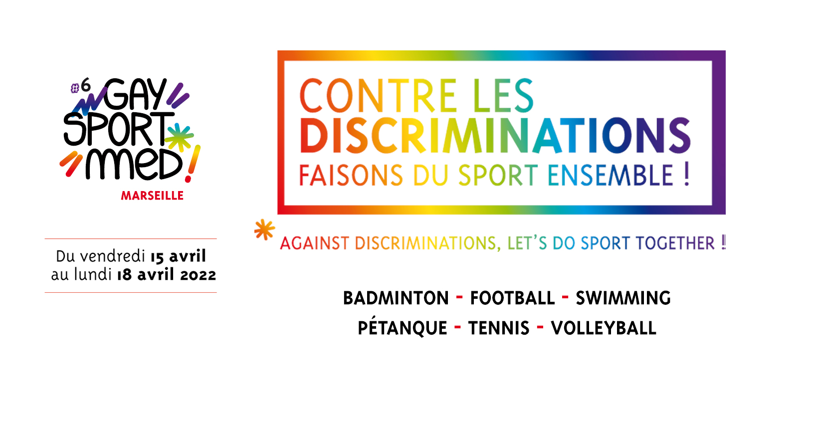 bannière informative du Gay Sport Med de Marseille